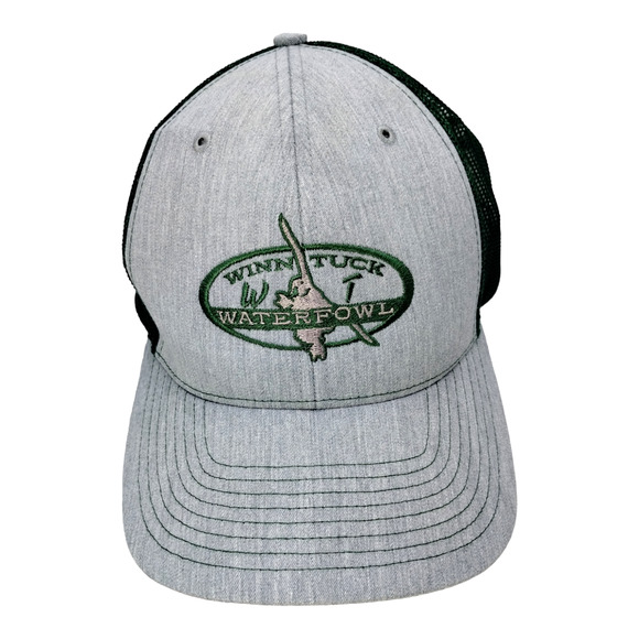 Winntuck Waterfowl Hat Gray Green WT Richardson 112 Trucker Hat Cap Snapback - Picture 1 of 10